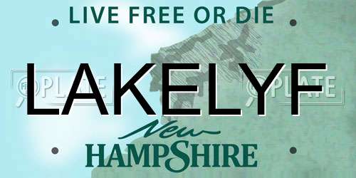 LAKELYF New Hampshire License Plate