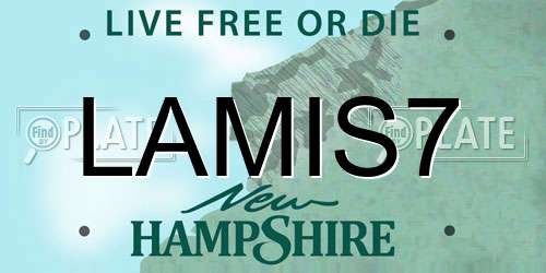 LAMIS7 New Hampshire License Plate