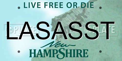 LASASST New Hampshire License Plate