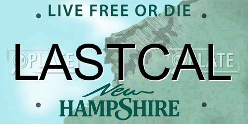 LASTCAL New Hampshire License Plate