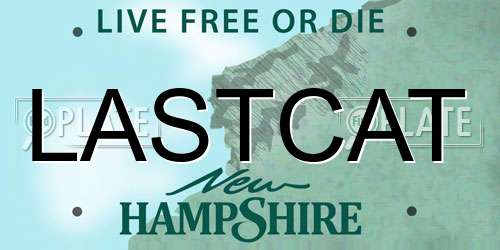 LASTCAT New Hampshire License Plate