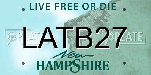 LATB27 New Hampshire License Plate