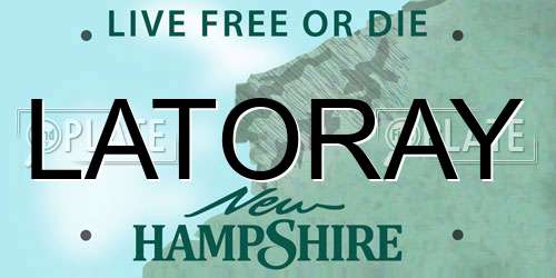 LATORAY New Hampshire License Plate