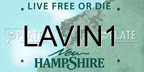LAVIN1 New Hampshire License Plate