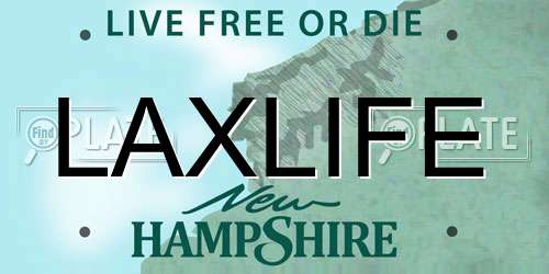 LAXLIFE New Hampshire License Plate