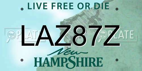 LAZ87Z New Hampshire License Plate