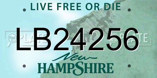 LB24256 New Hampshire License Plate