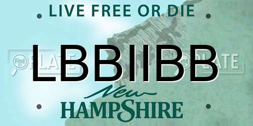 LBBIIBB New Hampshire License Plate