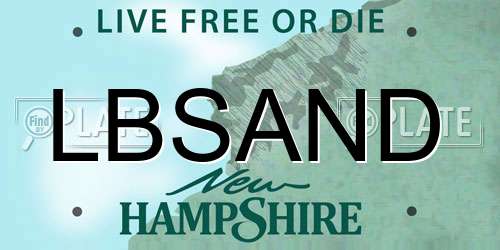 LBSAND New Hampshire License Plate