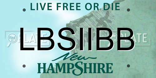 LBSIIBB New Hampshire License Plate