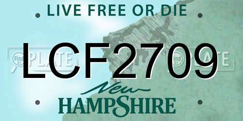 LCF2709 New Hampshire License Plate