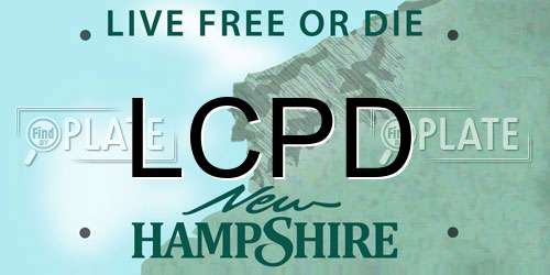 LCPD New Hampshire License Plate