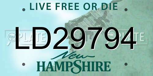 LD29794 New Hampshire License Plate