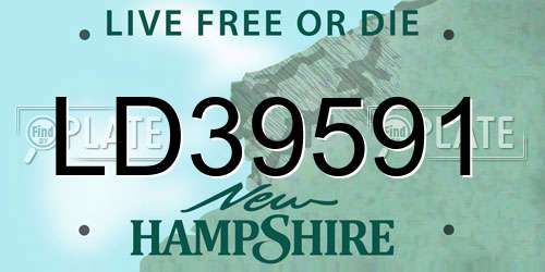 LD39591 New Hampshire License Plate