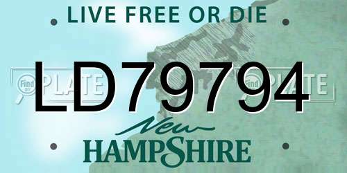 LD79794 New Hampshire License Plate