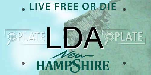 LDA New Hampshire License Plate