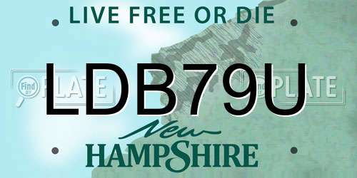 LDB79U New Hampshire License Plate