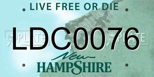 LDC0076 New Hampshire License Plate
