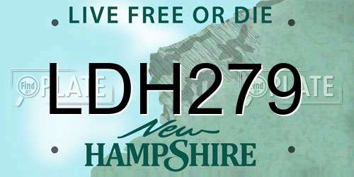LDH279 New Hampshire License Plate