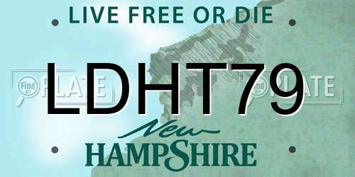 LDHT79 New Hampshire License Plate