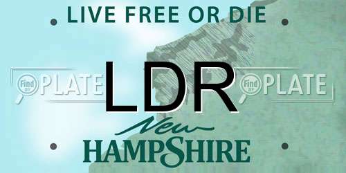 LDR New Hampshire License Plate