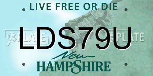 LDS79U New Hampshire License Plate