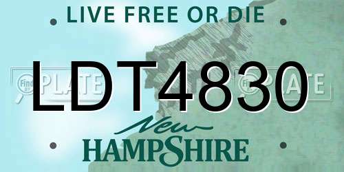 LDT4830 New Hampshire License Plate
