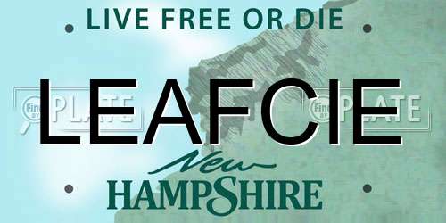 LEAFCIE New Hampshire License Plate