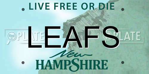 LEAFS New Hampshire License Plate