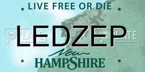 LEDZEP New Hampshire License Plate