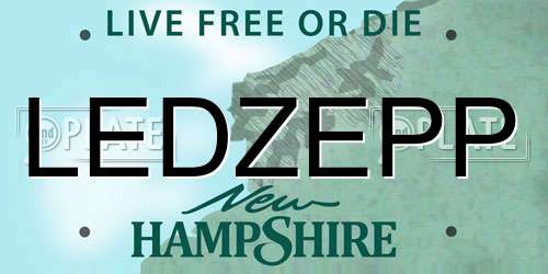 LEDZEPP New Hampshire License Plate