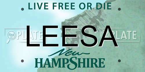 LEESA New Hampshire License Plate