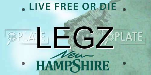 LEGZ New Hampshire License Plate