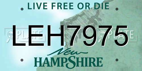 LEH7975 New Hampshire License Plate