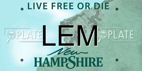 LEM New Hampshire License Plate
