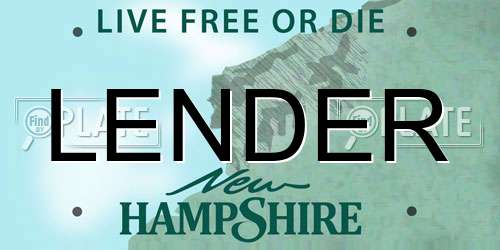 LENDER New Hampshire License Plate
