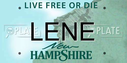LENE New Hampshire License Plate