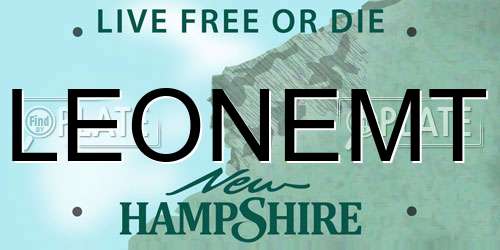 LEONEMT New Hampshire License Plate