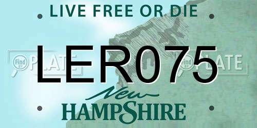 LER075 New Hampshire License Plate