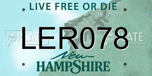 LER078 New Hampshire License Plate