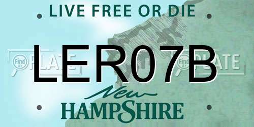 LER07B New Hampshire License Plate