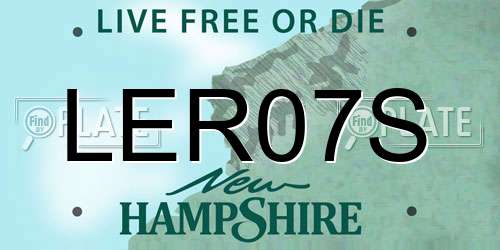 LER07S New Hampshire License Plate