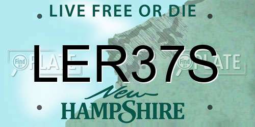 LER37S New Hampshire License Plate