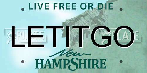 LETITGO New Hampshire License Plate