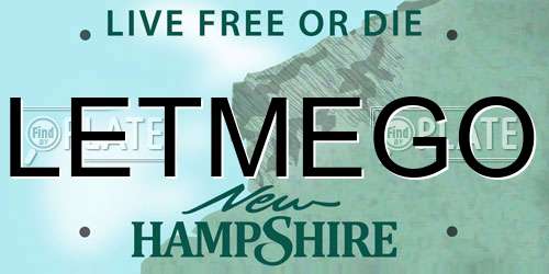 LETMEGO New Hampshire License Plate
