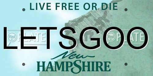 LETSGOO New Hampshire License Plate