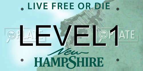 LEVEL1 New Hampshire License Plate