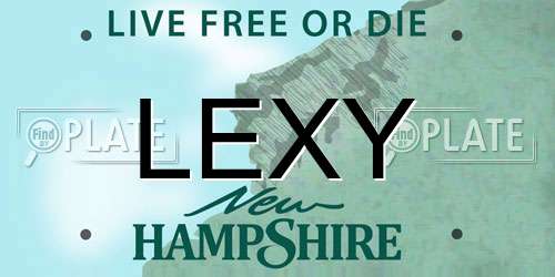LEXY New Hampshire License Plate