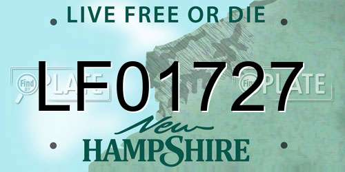 LF01727 New Hampshire License Plate