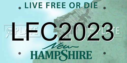 LFC2023 New Hampshire License Plate